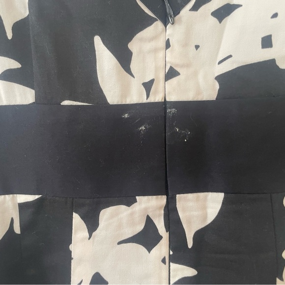 Vintage White House Black Market black white floral dress VGUC - Picture 4 of 5